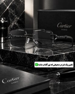 عینک با قابلیت تغیر رنگ لنز"فتوکرومیک" کارتیر" کد(2604) Cartier - Image 8