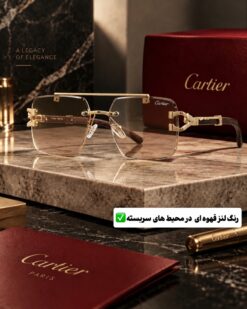 عینک با قابلیت تغیر رنگ لنز"فتوکرومیک" کارتیر" کد(2604) Cartier - Image 3