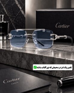 عینک با قابلیت تغیر رنگ لنز"فتوکرومیک" کارتیر" کد(2604) Cartier - Image 17