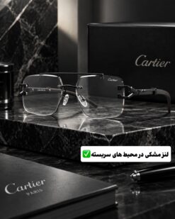 عینک با قابلیت تغیر رنگ لنز"فتوکرومیک" کارتیر" کد(2604) Cartier - Image 7