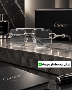 عینک با قابلیت تغیر رنگ لنز"فتوکرومیک" کارتیر" کد(2604) Cartier - Image 18