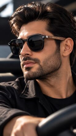 عینک با دسته طرح چوب و لنز پلاریزه مناسب رانندگی کد(0051)Marc Jacobs - Image 2