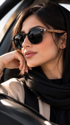عینک با دسته طرح چوب و لنز پلاریزه مناسب رانندگی کد(0051)Marc Jacobs - Image 3